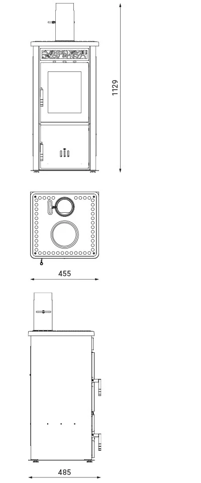 Alfa-Amelia-Spec Alfa Plam Peć Na Čvrsto Gorivo Amelia