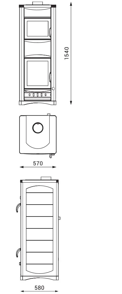 Alfa-Paollo-25F-Idro-R-Spec Alfa Plam Peć Na Čvrsto Gorivo Za Etažno Grijanje Paollo 25F Idro Sa Rernom