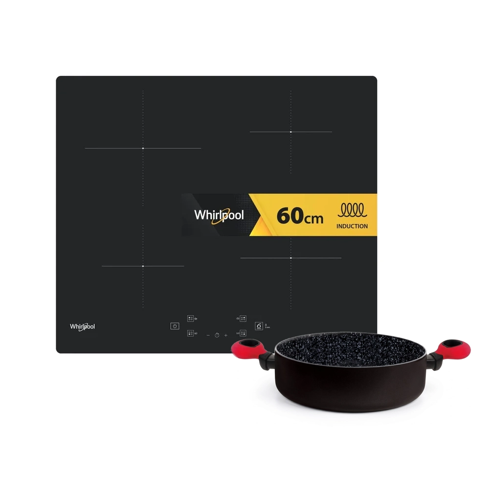 Ws Q2160 Neetna Whirlpool Ugradna Indukciona Staklokeramička Ploča Ws Q2160 Ne + Metalac Plitka Šerpa Etna 24 Cm Image 1
